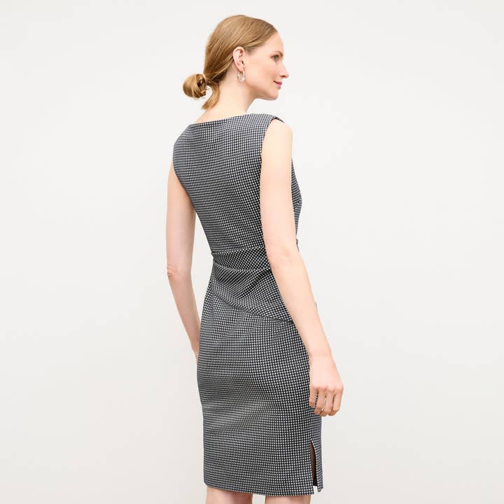 M.M.LaFleur - Wholesale Dress - Women's - Maisie Dress - Stretch Houndstooth :: Black/White