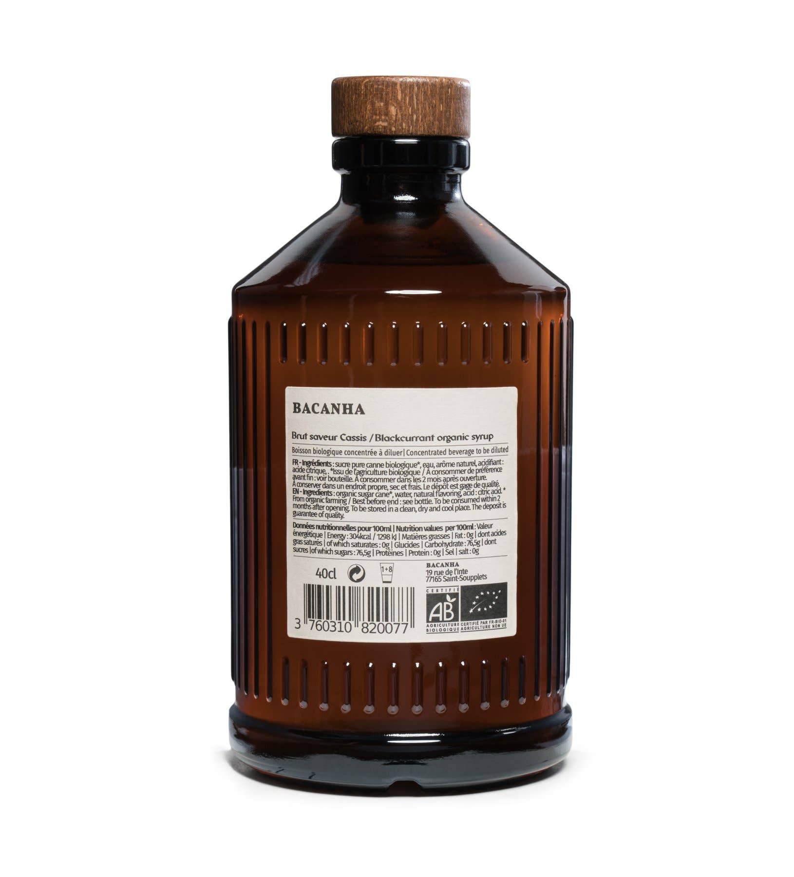 Bacanha - Wholesale Cocktail Mix/Syrup - Raw Blackcurrant Syrup - Organic - 400ml - 13,5 fl. oz.1