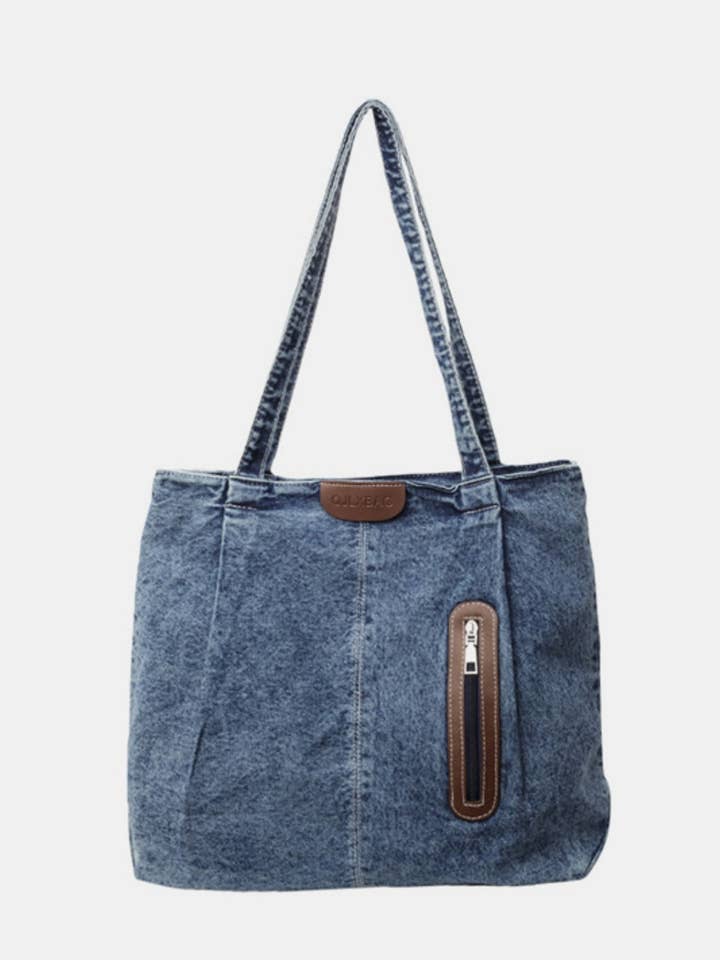Medium Denim Tote Bag for wholesale by ClassiQ