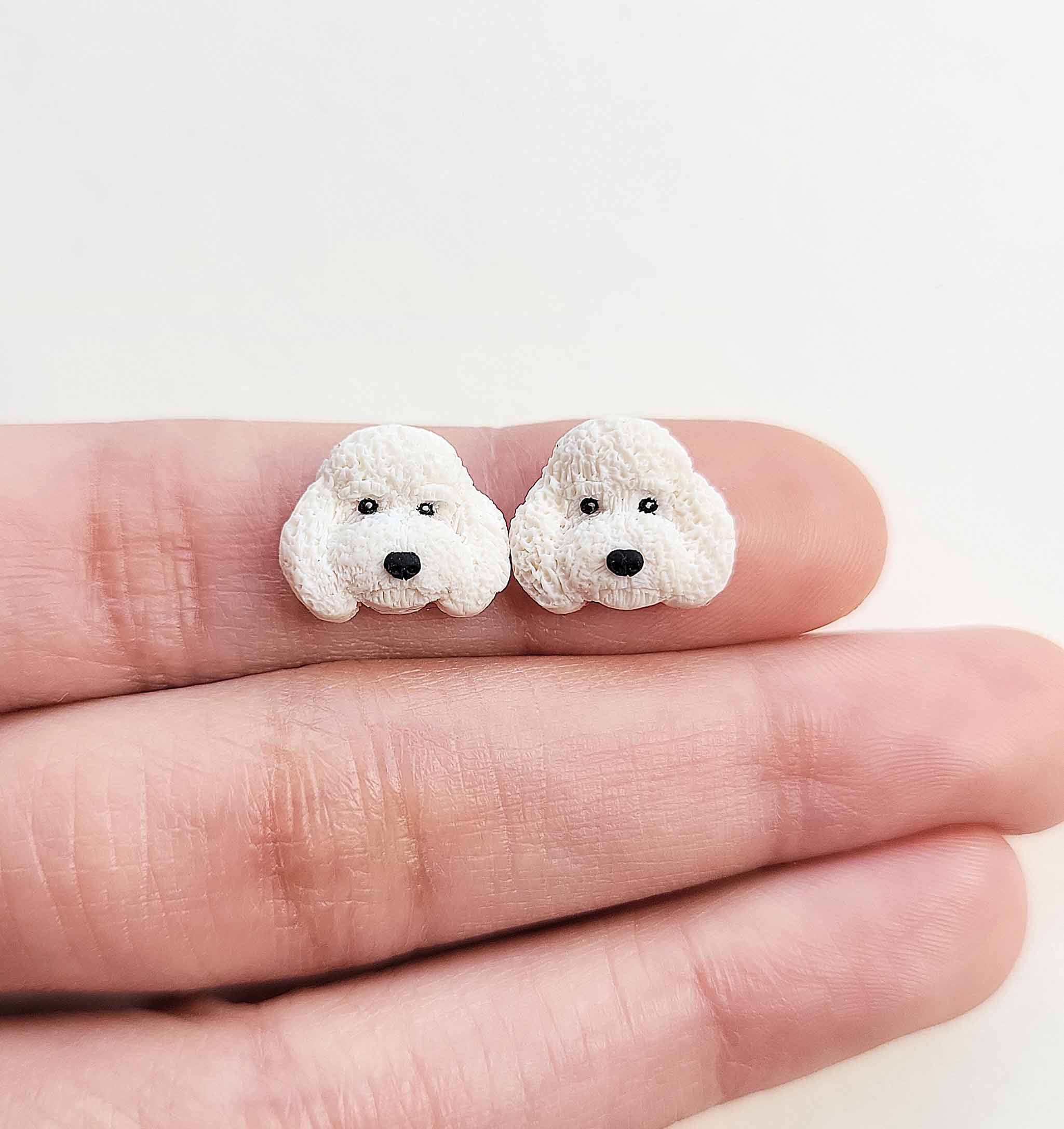 NoomCottageClay - Wholesale Stud/Post Earrings - Toy Poodle Stud Earrings | Cute Dog Jewelry4