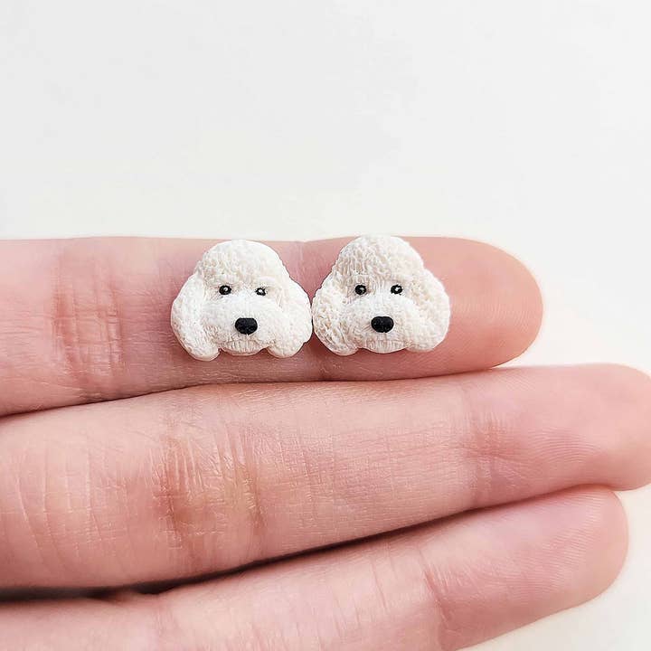 NoomCottageClay - Wholesale Stud/Post Earrings - Toy Poodle Stud Earrings | Cute Dog Jewelry4