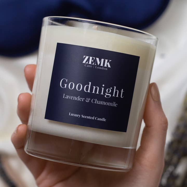 Goodnight Luxury Candle - Lavender + Chamomile for wholesale by ZEMK Care | London