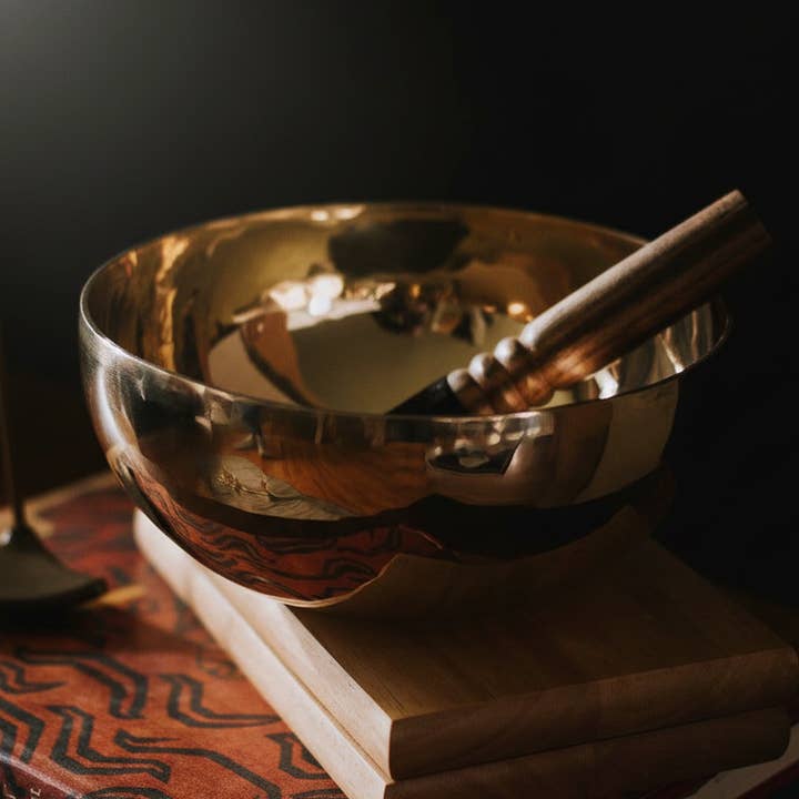 Tigela Cantante Grande Polida para Banho de Som por atacado de Art Of Tibet