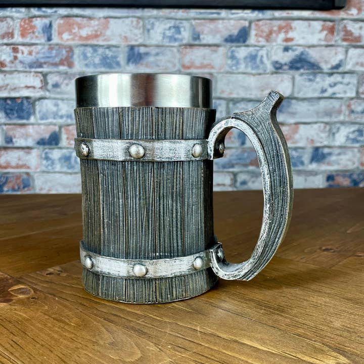Fandomonium - Venta al por mayor Jarras de cerveza - Jarra de resina de estilo vikingo medieval