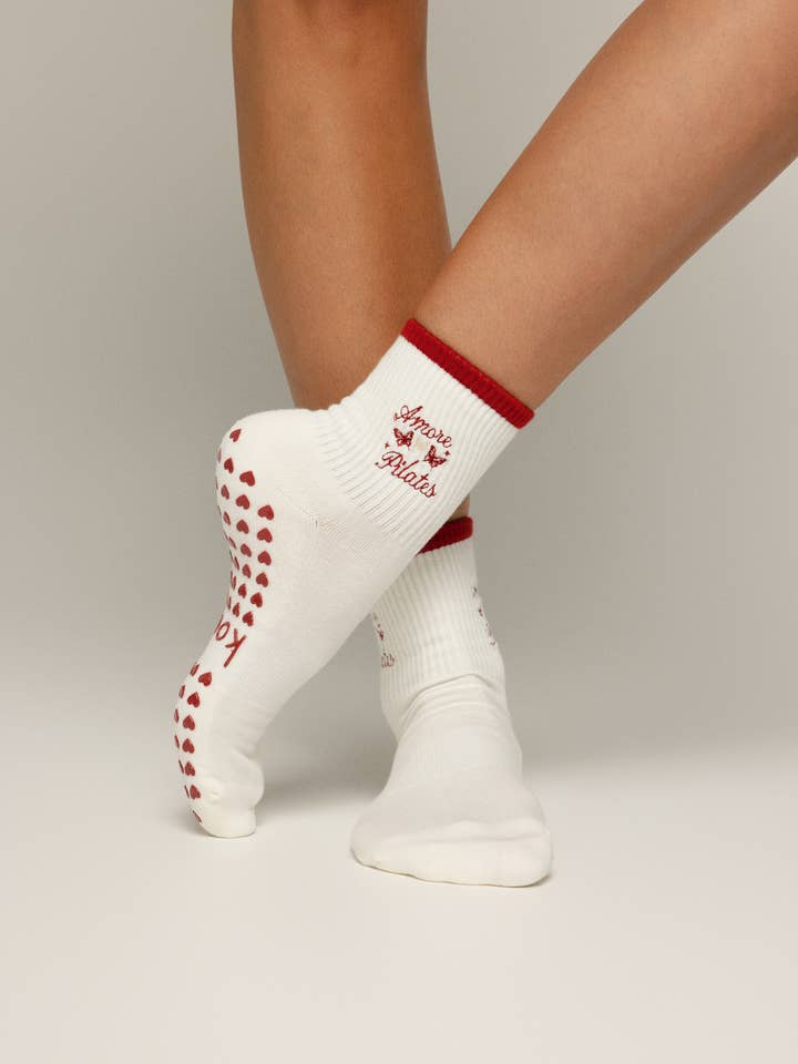 AMORE PILATES GRIP SOCKS for wholesale by Koa Flō