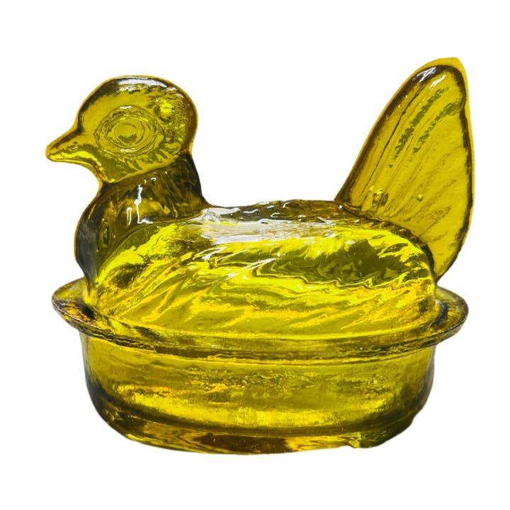 Nesting Hen Bowl - HONEY YELLOW | Hand Blown Glass for wholesale by Kitchen One