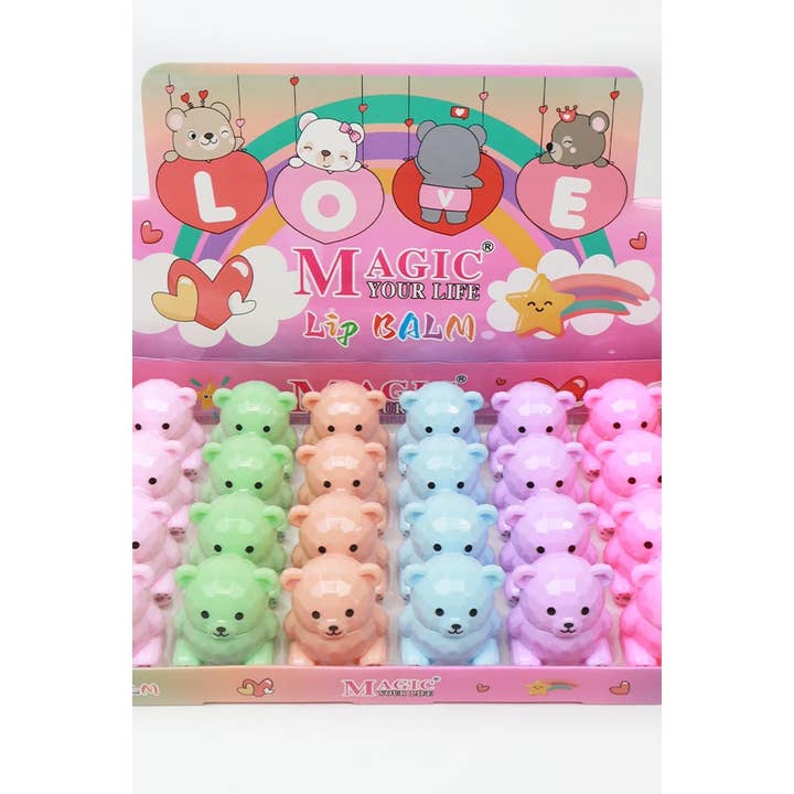 Candy Color Sugar Bear Lip Balm for wholesale on Faire