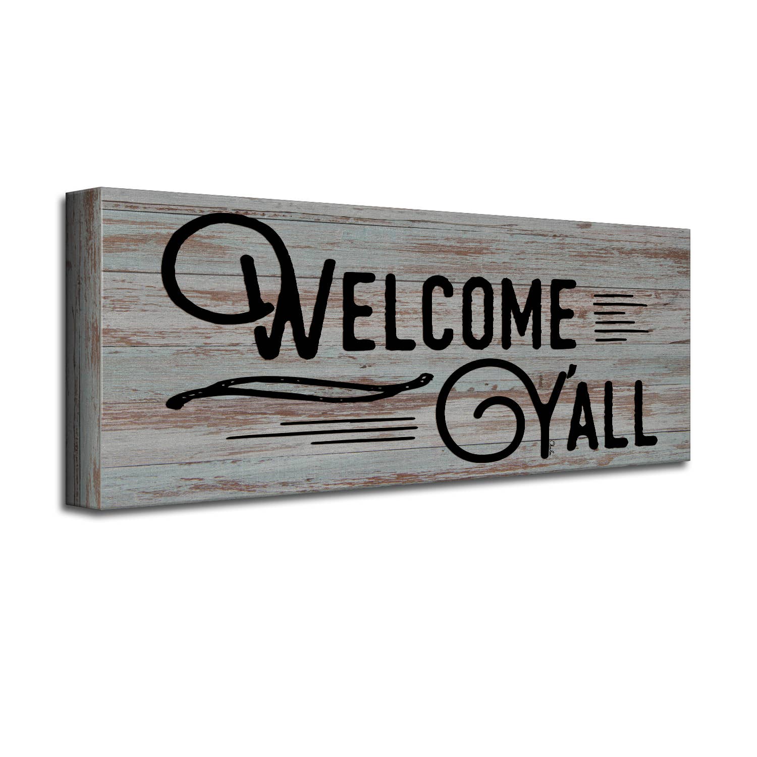 Ready2hangart, Inc. - Wholesale Canvas Art - Welcome Y'all' Farmhouse Wrapped Canvas Textual Wall Art1