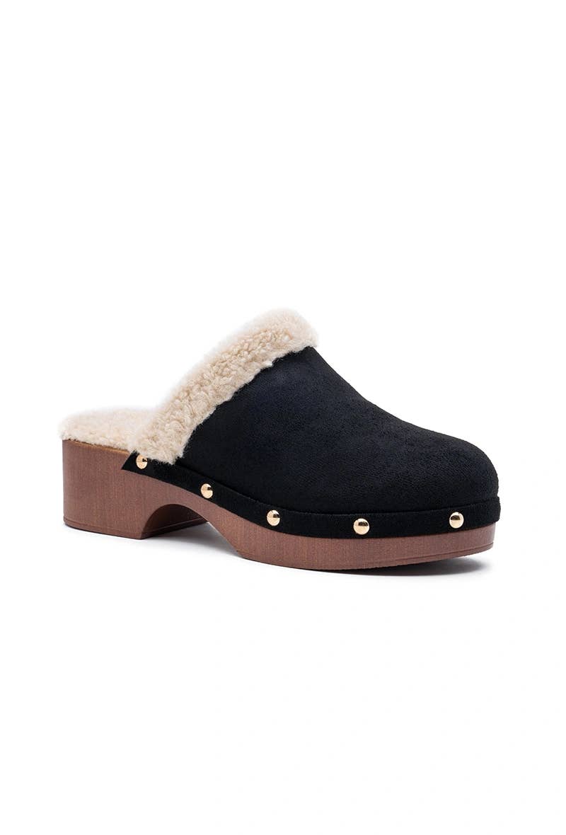 CFK International - Wholesale Clogs - Women's - Lynn Fur-lined clogs-Black