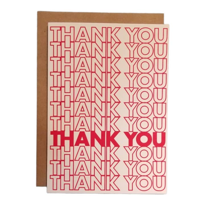 Thank You - 5x7 Greeting Card for wholesale by Thanks You're Welcome