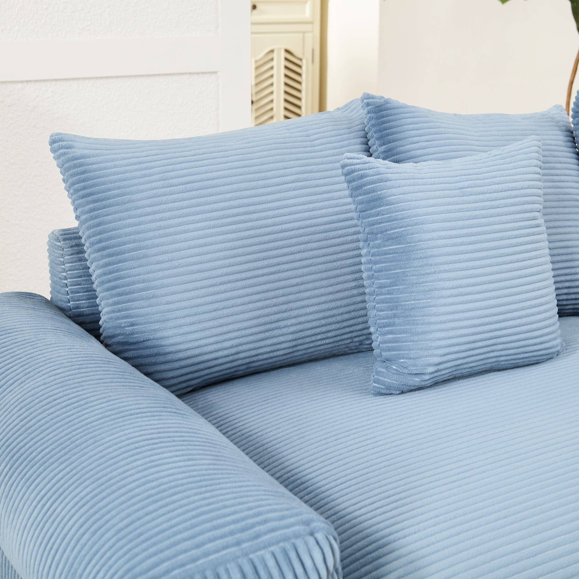 39F Inc. - Wholesale Sofa - Oversized Blue Cloud Modular Sectional Couch (13 Pillows)23