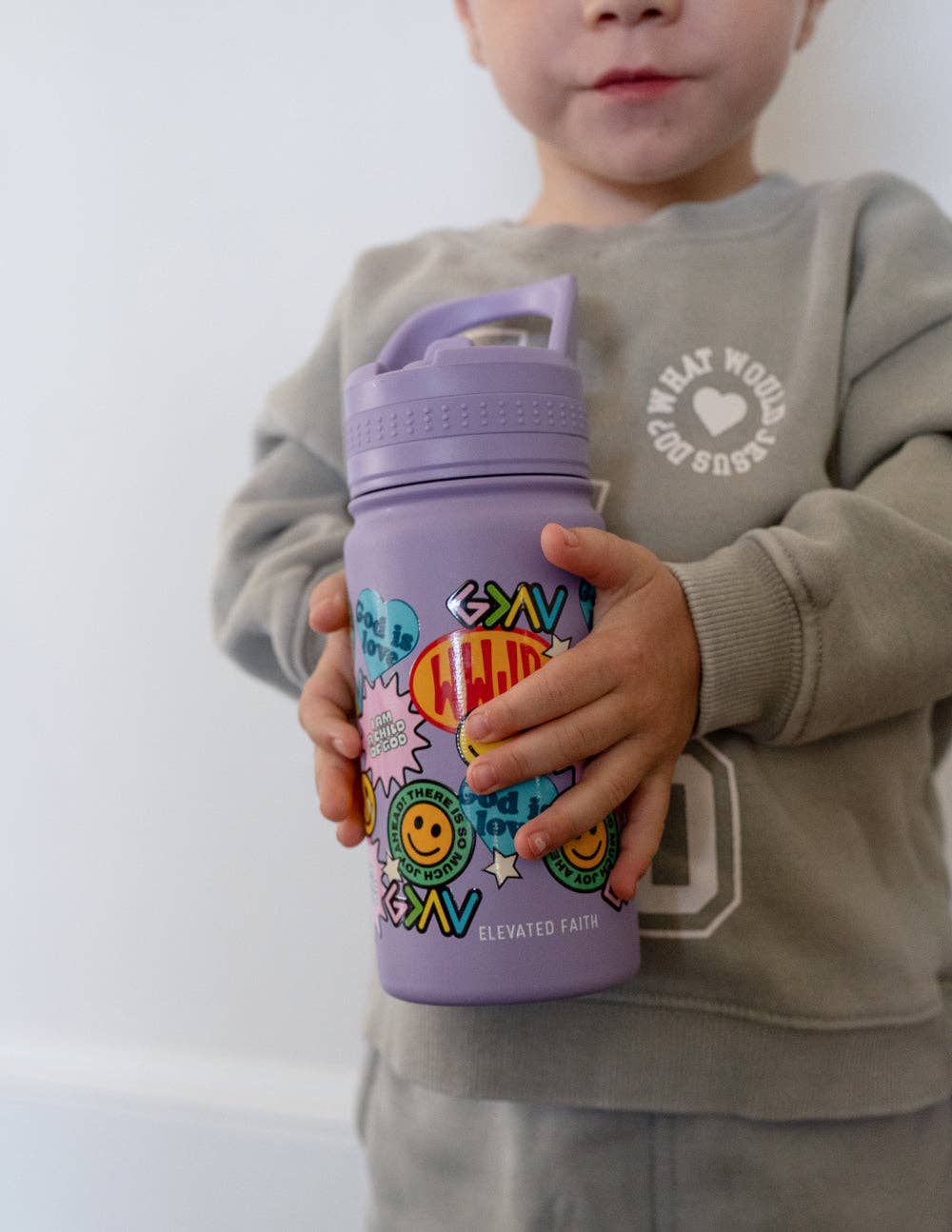 Elevated Faith - Wholesale Water Bottle - Sticker Collage Kids Water Bottle8