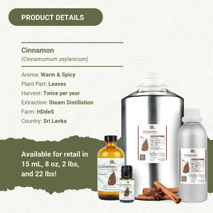 Nature Packaged – wholesale Eterisk olja – Kanel eterisk olja - 100% ren - Gård-Direct Sourcing7