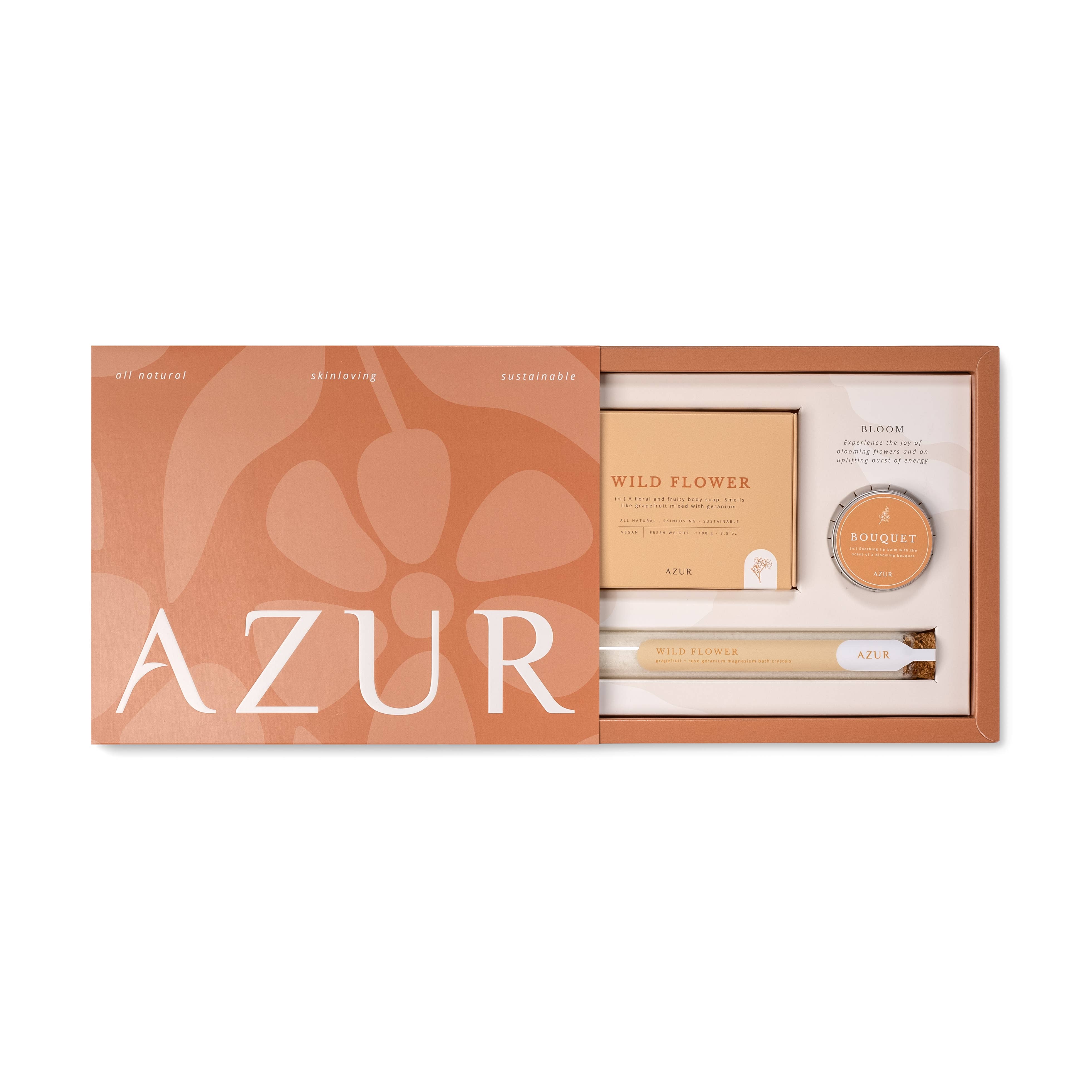 Azur Natural Bodycare BV - Wholesale Bath & Body Set - BLOOM gift set4