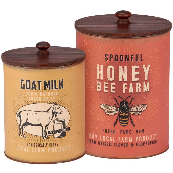 Spoonful Honey Canister Set for wholesale by Primitives by Kathy
