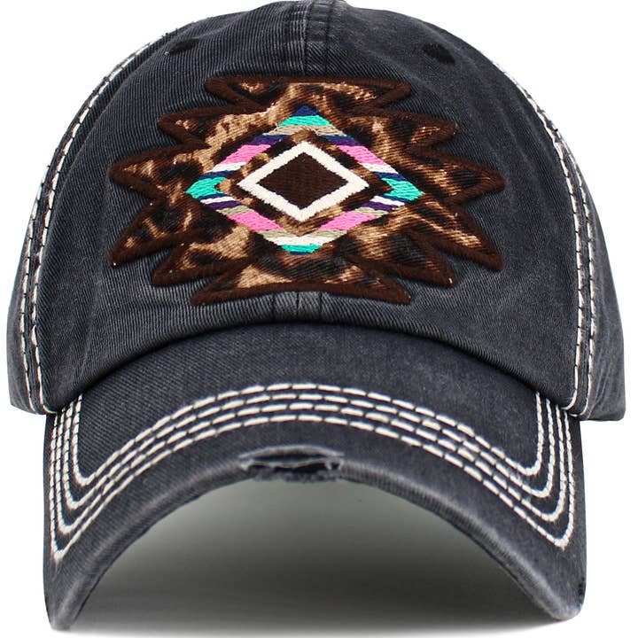 KBETHOS - Wholesale Baseball Cap - Women's - Leopard Mosaic Vintage Ballcap