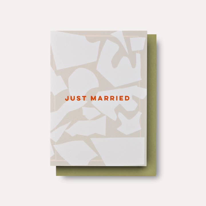 Just Married Card for wholesale by The Completist (No duties on USA orders!)