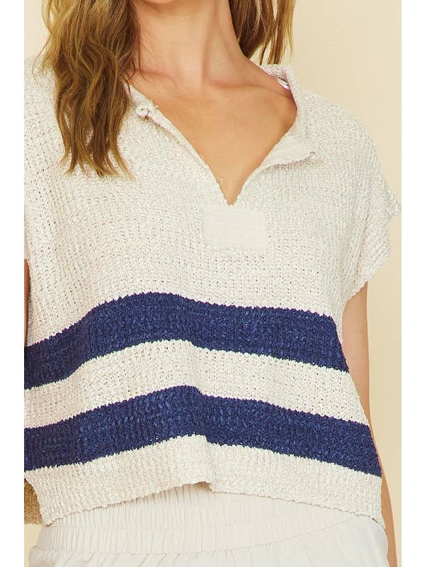 ILLA ILLA - Wholesale Knit Sweater - Women's - Striped Sleeveless Sweater2