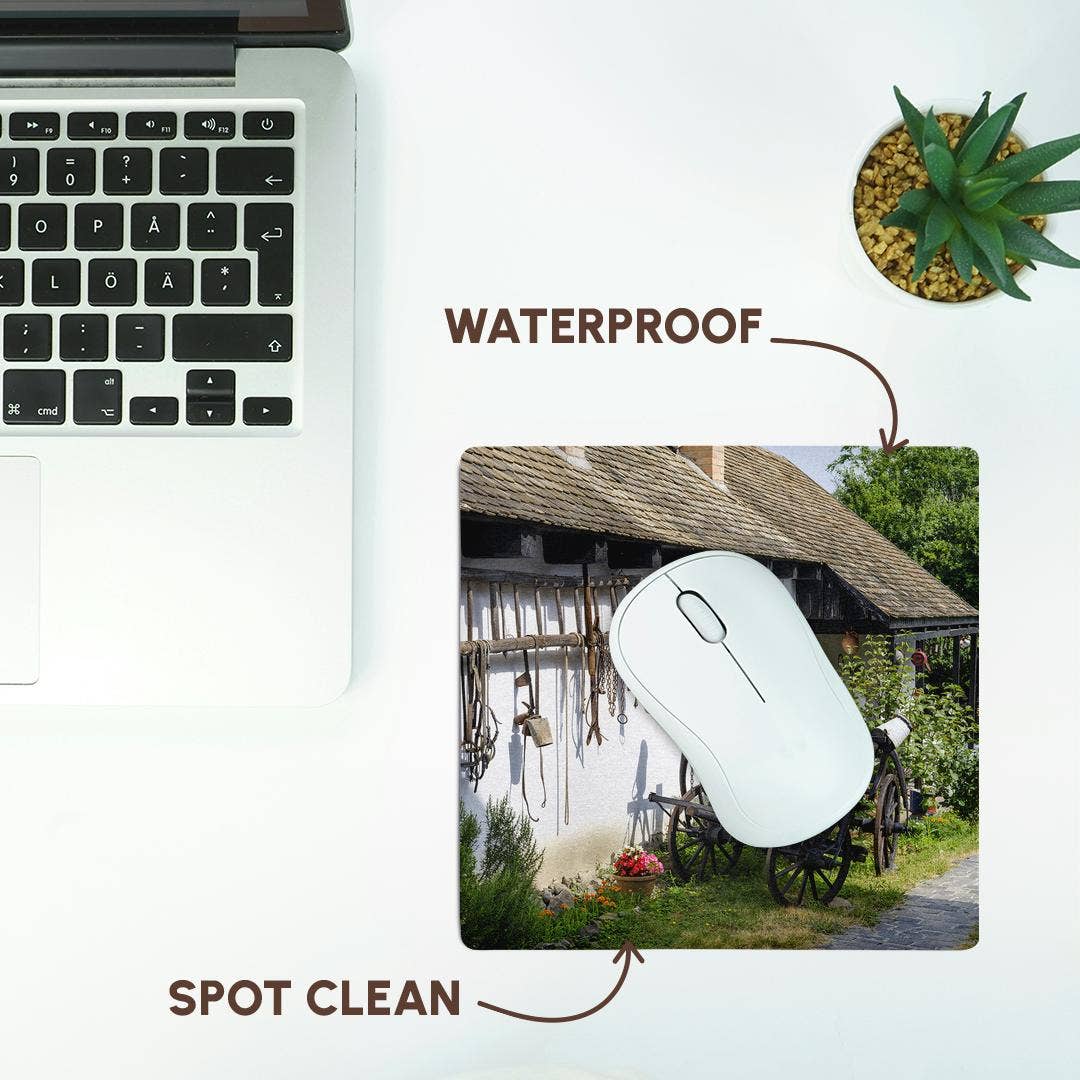 3dRose - Vendita all'ingrosso Tappetino per mouse - 3dRose, Holloko, Ungheria. Villaggio Paloc come appariva nel medioevo., Tappetino per mouse6