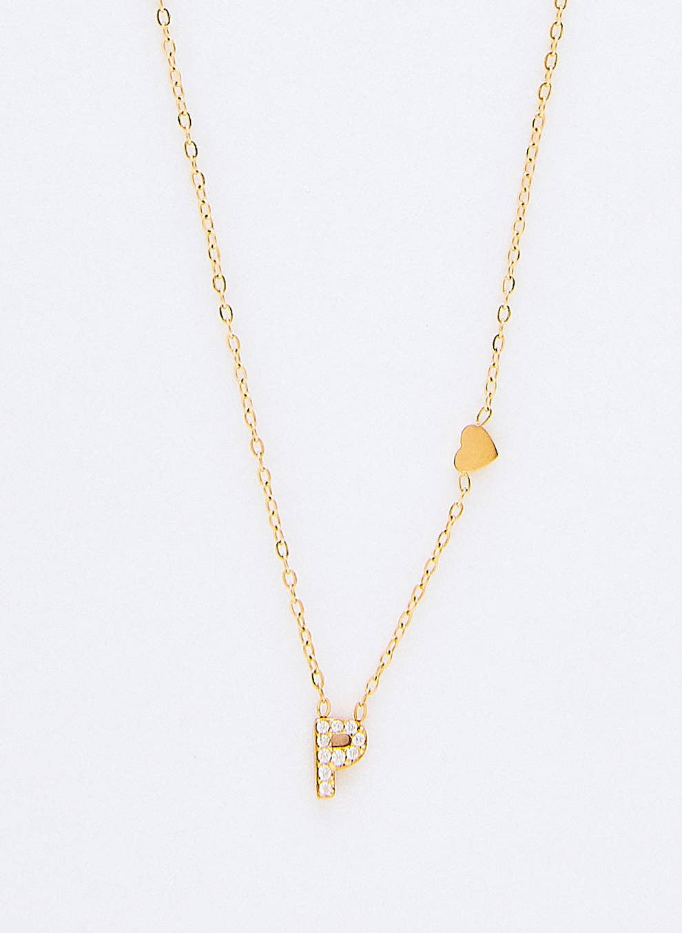 Cassette Barcelona - Vente Colliers à pendentif - Collier Initial avec Détail Cœur & Pierres de Zirconium15