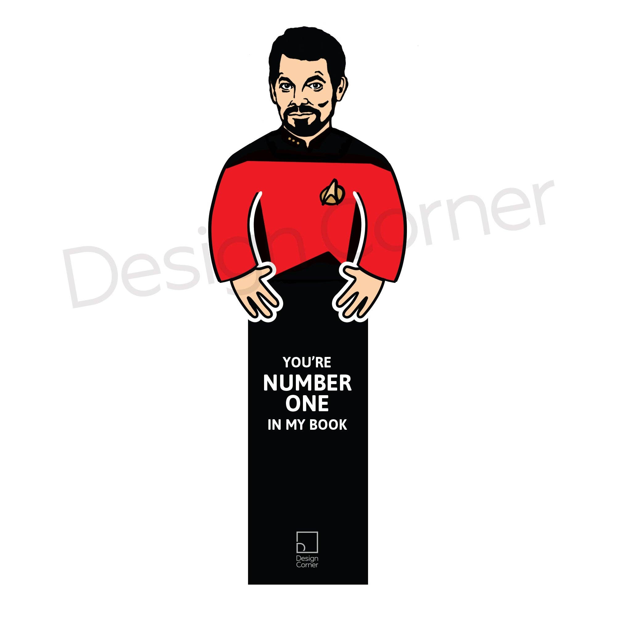 Design Corner - Vendita all'ingrosso Segnalibro - Segnalibro fustellato Star Trek Next Generation Riker1