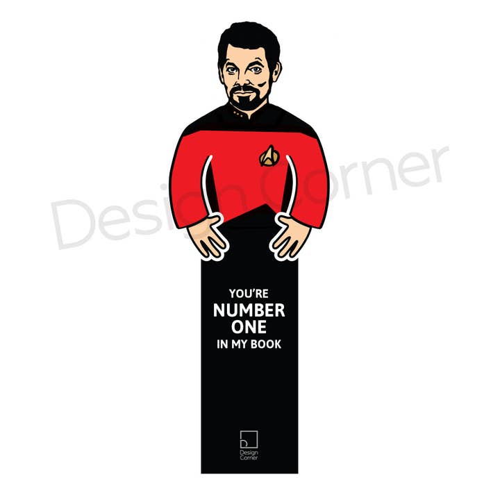 Design Corner - Vendita all'ingrosso Segnalibro - Segnalibro fustellato Star Trek Next Generation Riker1