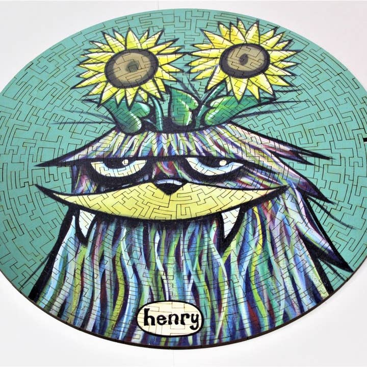 Squatch m/blomster på hovedet af Henry puslespil 330 stykker for engroshandel hos Bewilderness