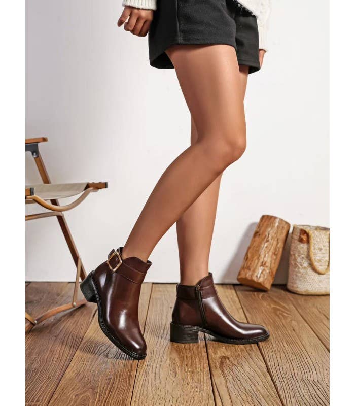 SWEET MAGIC SHOES & BAGS - Wholesale Chelsea Boots - Women's - CASUAL SYNTHETIC LEATHER ANKLE BOOT0