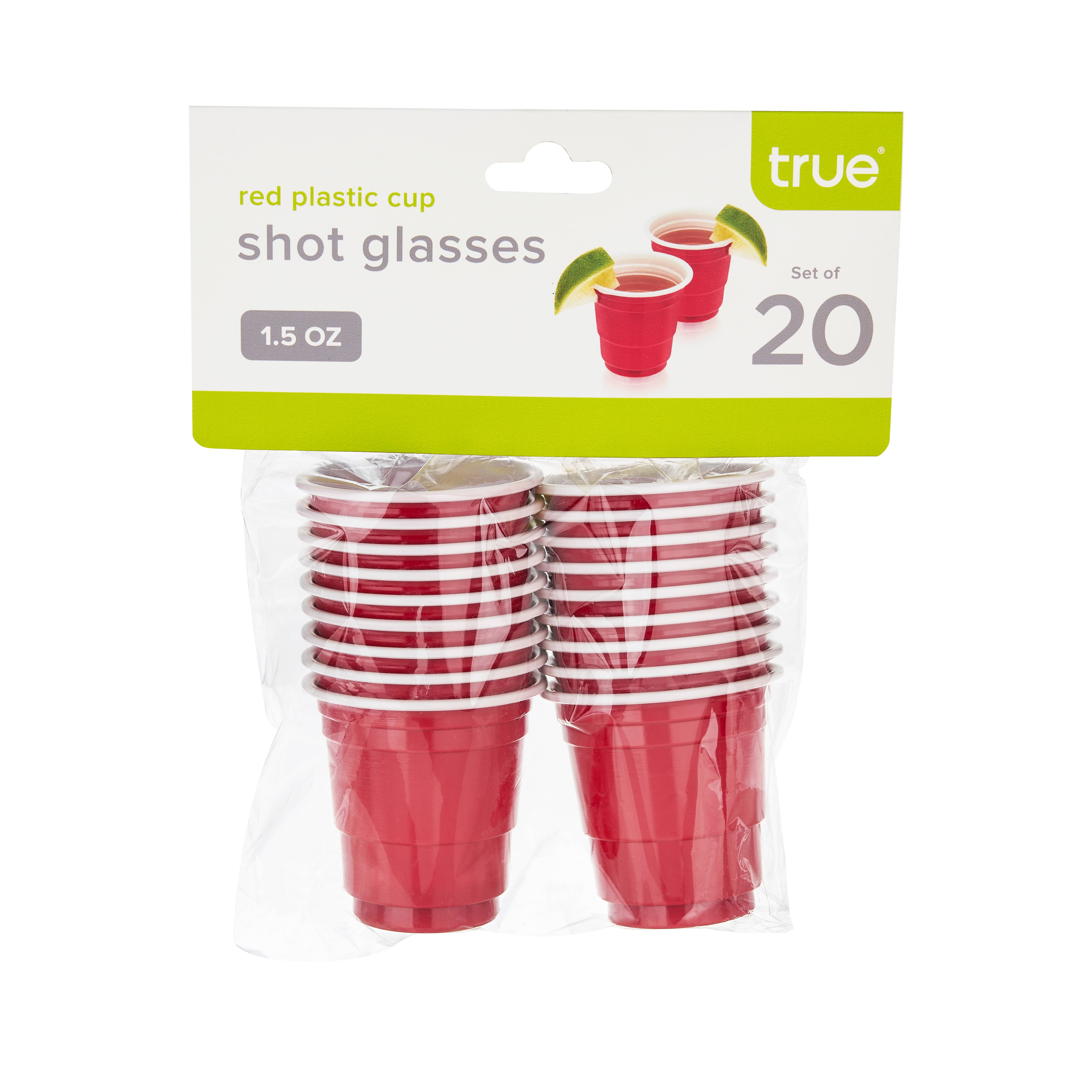 TRUE - Wholesale Disposable Cup - Party Disposable Red Plastic Shot Glasses Pack of 201