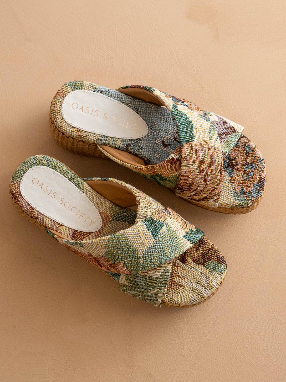 The Fresno | Floral Raffia Platform Sandal for wholesale on Faire3