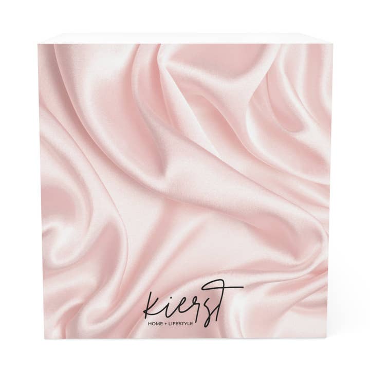 Cubo di Note in Seta Rosa Stampata per la vendita all'ingrosso da parte di kierst
