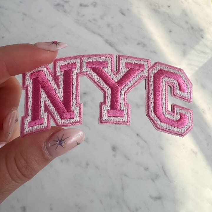 NYC Patch - Pink / Blue for wholesale by Wildflower + Co.