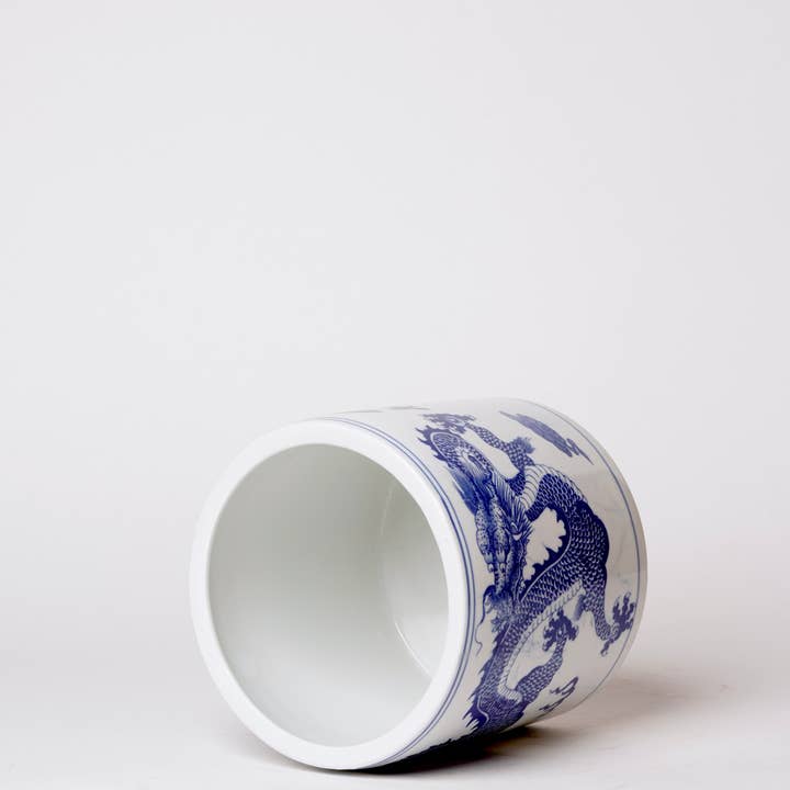 Cobalt Guild - Wholesale Plant Pot - Dancing Dragons Blue and White Porcelain Cachepot2