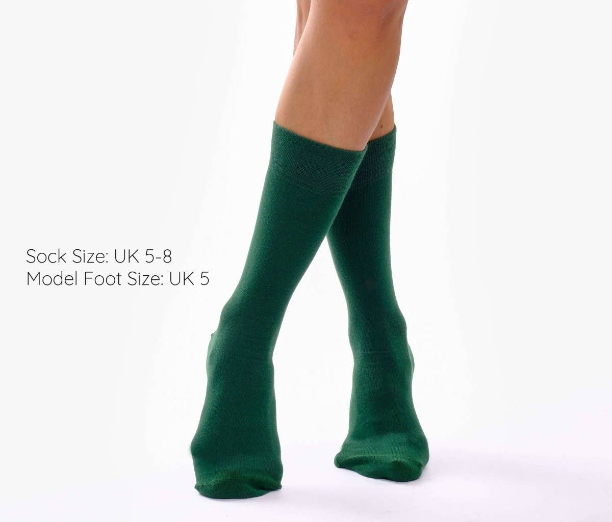 ONESCK - Wholesale Socks - Unisex - Dark Green Organic Cotton Crew Socks1