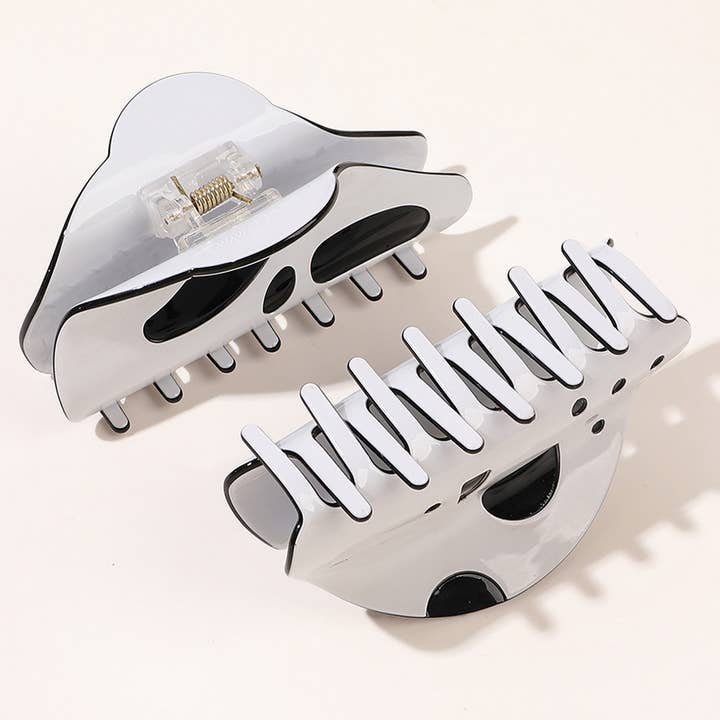 ACCITY - Wholesale Hair Clip - Women's - SPOOKY GHOST CREEPY FACE HALLOWEEN HAIR CLAW CLIPS_CWAHA1635