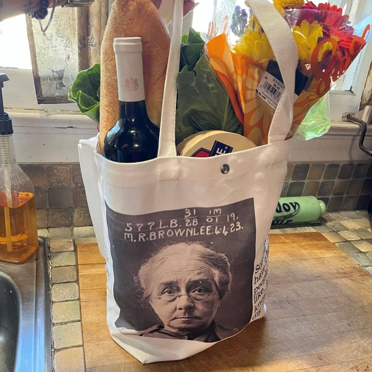 The 3 Sisters Design Co. - Vente Tote bag – femme - Grand sac cabas et sac d'épicerie, Parfois, il faut embrasser...3