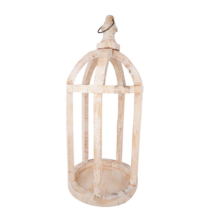 My Amigos Imports - Wholesale Lantern - Richmond Round Farmhouse Wood Lantern-12x28 inches-3 Colors