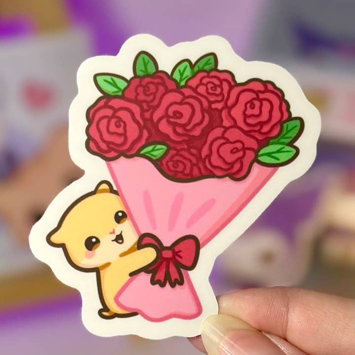 Autocolante Impermeável de Grande Ramo de Rosas por atacado de owloArt