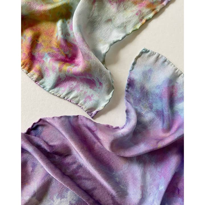 Mira Blackman - Wholesale Sjaal - Dames - Zijden sjaal met handgeverfde grote streeppatronen (10 kleuren) - veelzijdige bandana