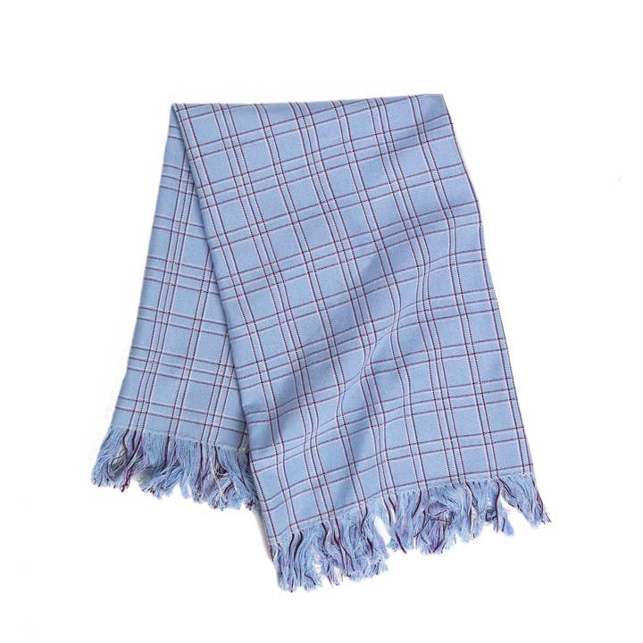 Chiapas Plaid Light Blue Kitchen Towel for wholesale by Archive NY