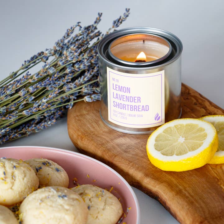 No. 12 - Lemon Lavender Shortbread for wholesale by The Candle Company Flare