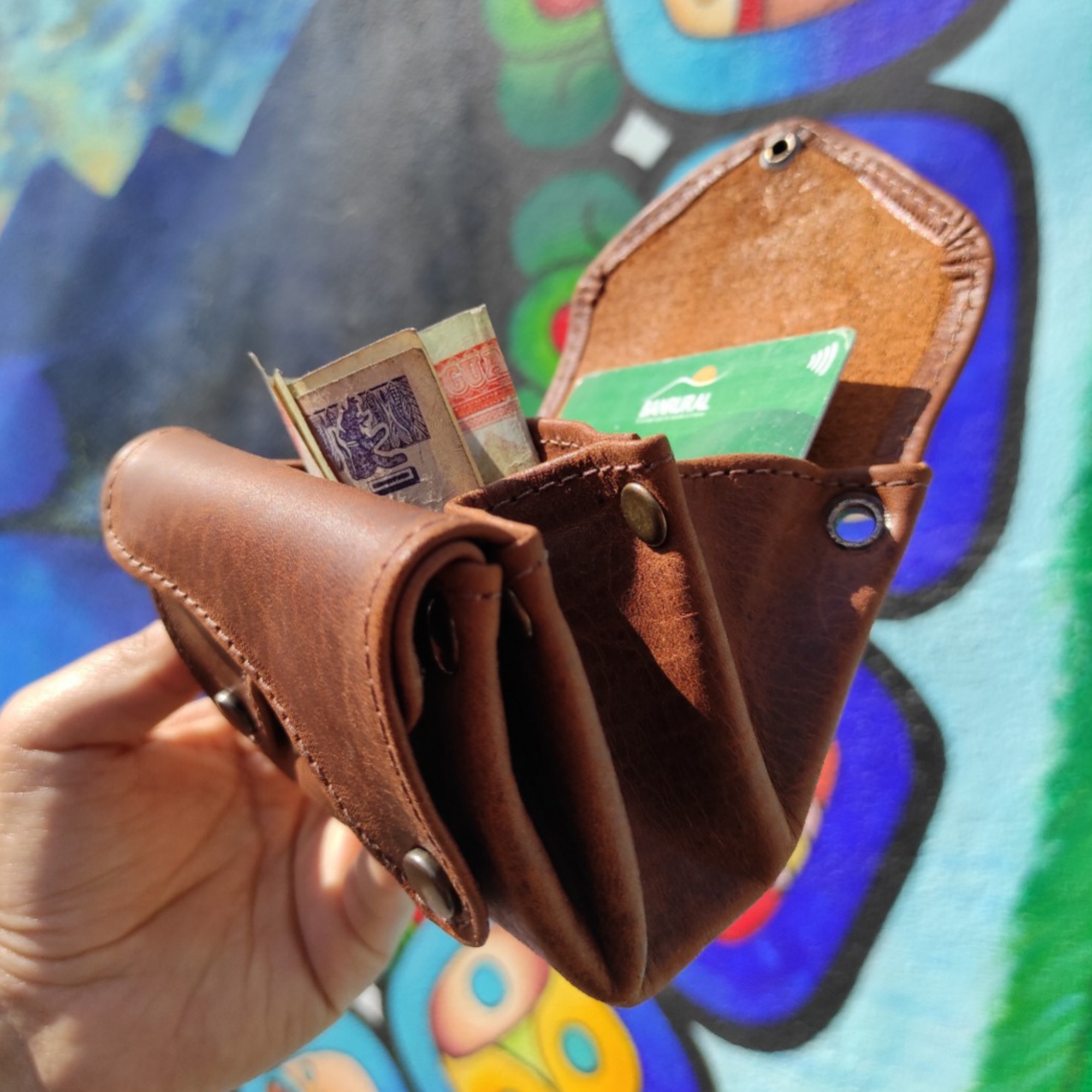 Atitlan Leather - Vente Portefeuille – femme - Petit portefeuille accordéon en cuir6