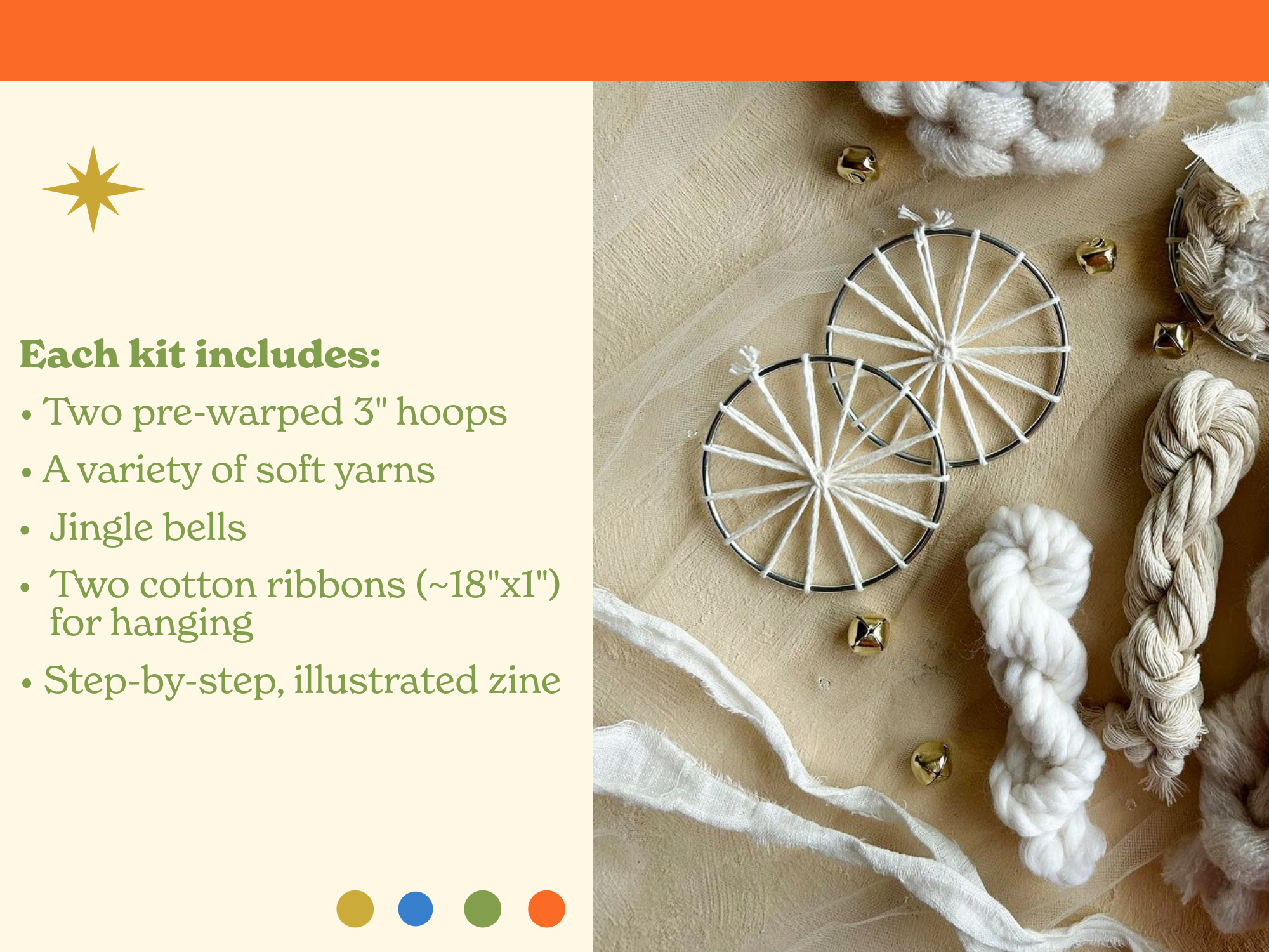 Euca Design - Wholesale DIY Craft Kit - DIY Round Ornament Kit | Holiday Kids Craft | Weaving Kit1