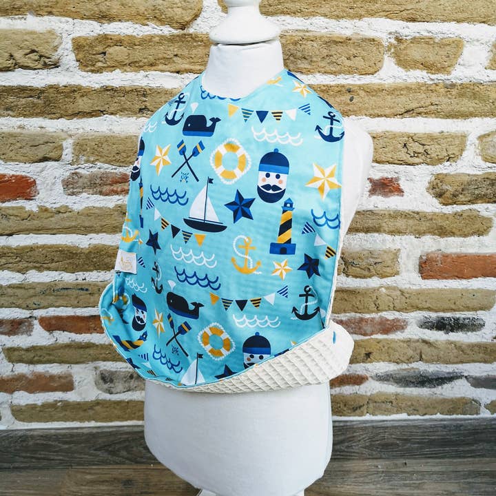 Marines waterproof bib bib for wholesale by LES PETITS SAUVAGES CO