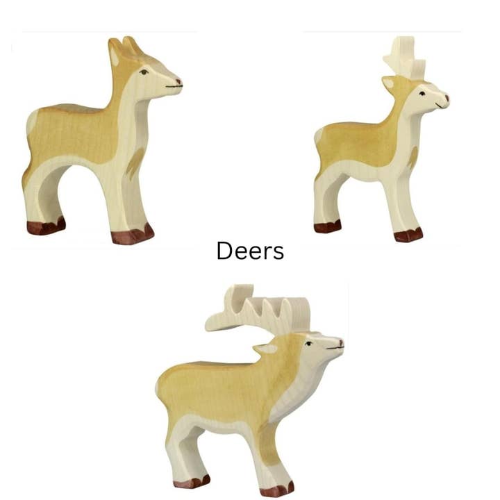 Holztiger Wooden Deers for wholesale by Hello! Playdough!