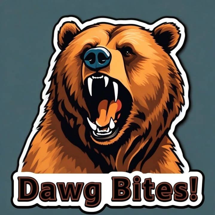 Dawg Bites Sticker for wholesale by Minimalist Gear Co.