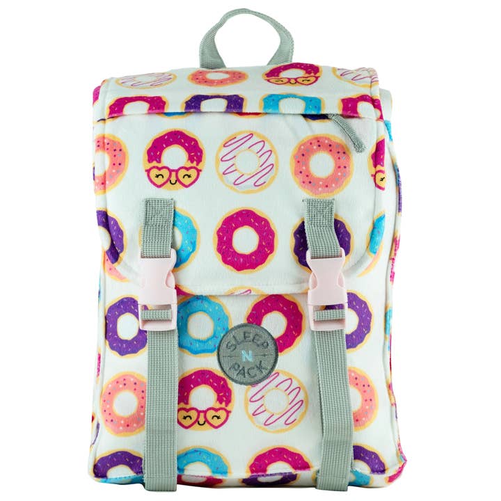 Mimish - Wholesale Sleeping Bag - Kids - Sleep-n-Pack: Packable Little Kid's Sleeping Bag & Backpack, Cozy Mink, Donuts3