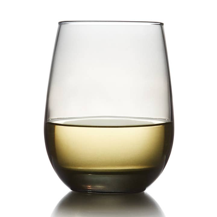 Libbey Stemless Glasses, Grey, 15.25 ounce, Set of 12 for wholesale by Libbey