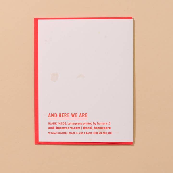 And Here We Are – wholesale Love card – Olive Everything About You Letterpress Food Love Card- Made in USA2