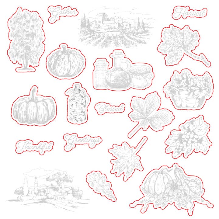 Gallery Wall: Fall - Coordinating Honey Cuts for wholesale by Honey Bee Stamps